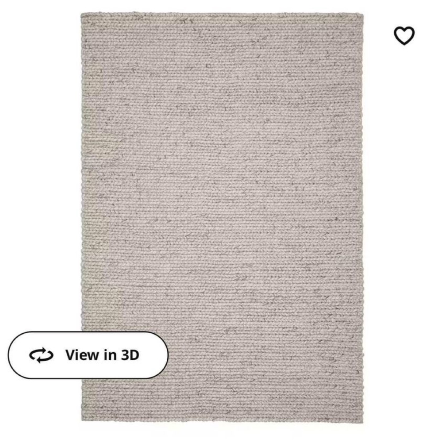 IKEA Off-white Handmade Area Rug | Includes felt underlayment - photo 2