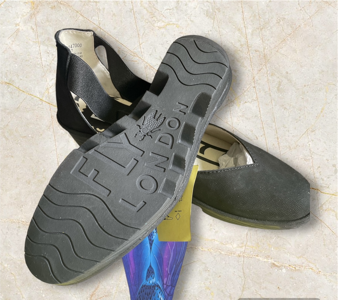 Fly London Black Leather Wedge Sandals - photo 3