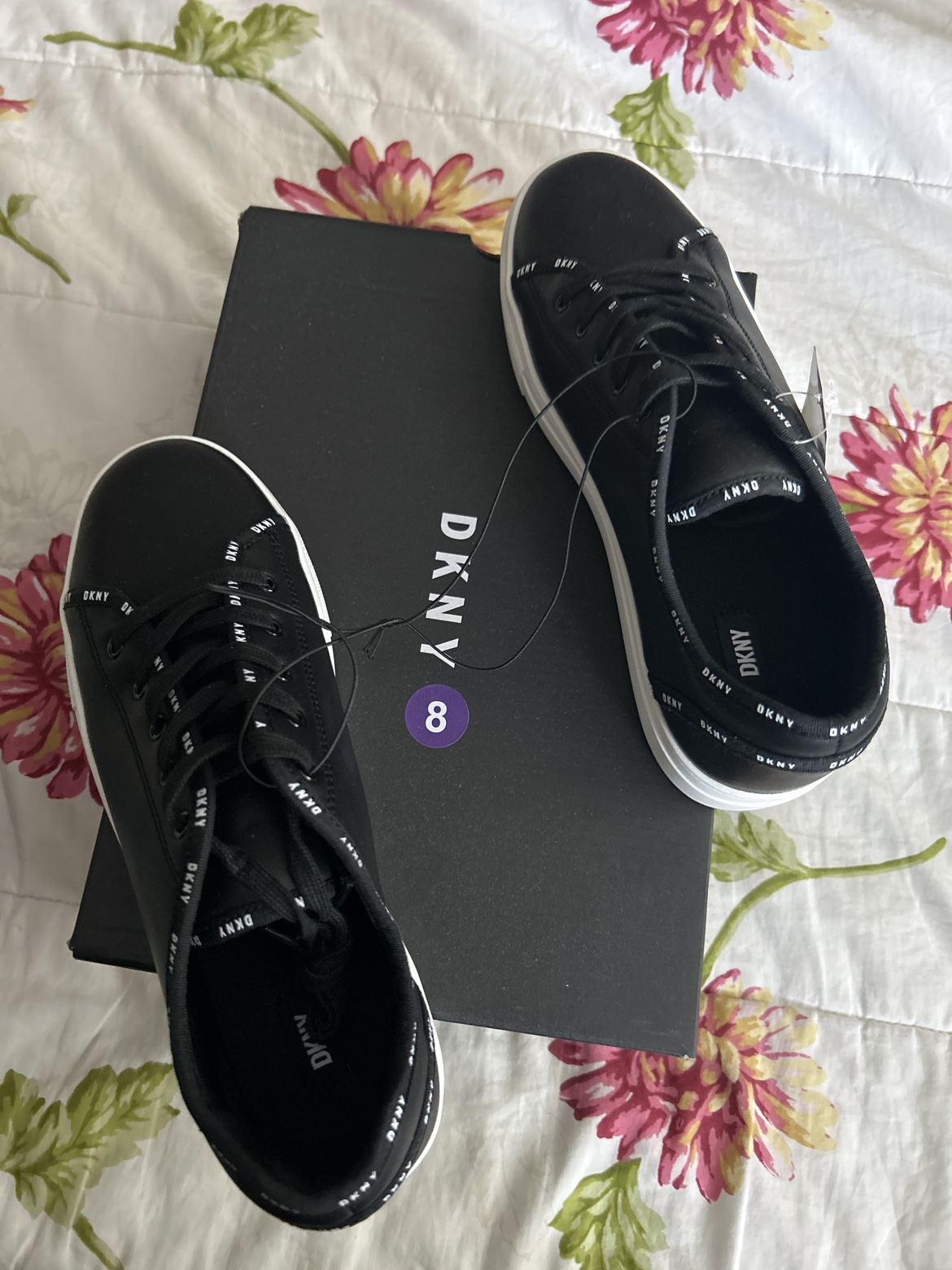 DKNY Black Sneakers, Size 8