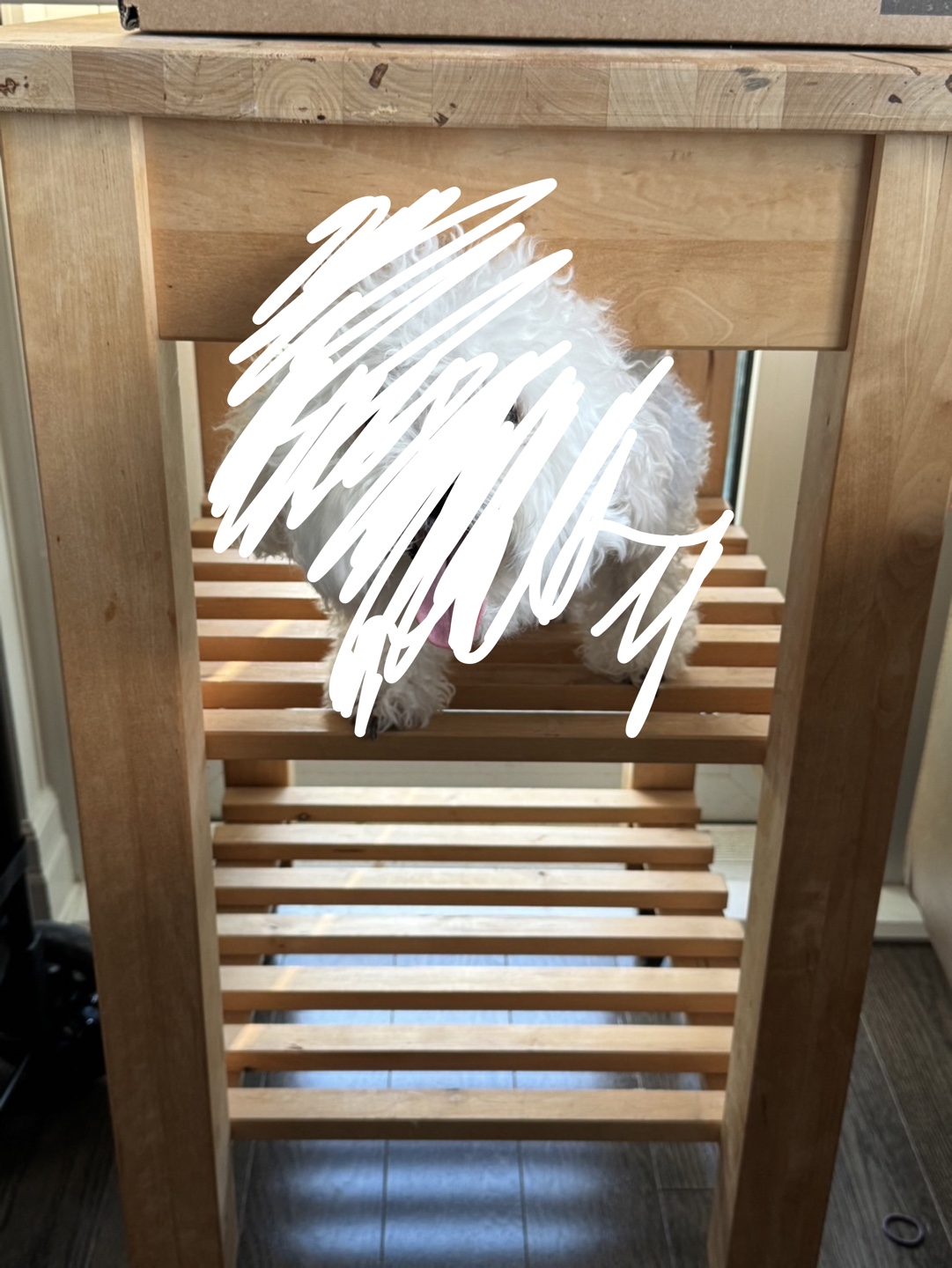 Wooden shelf