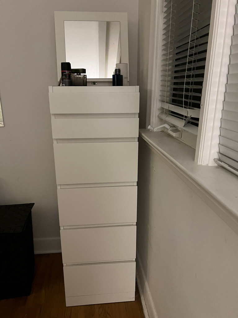 White Dresser with Mirror