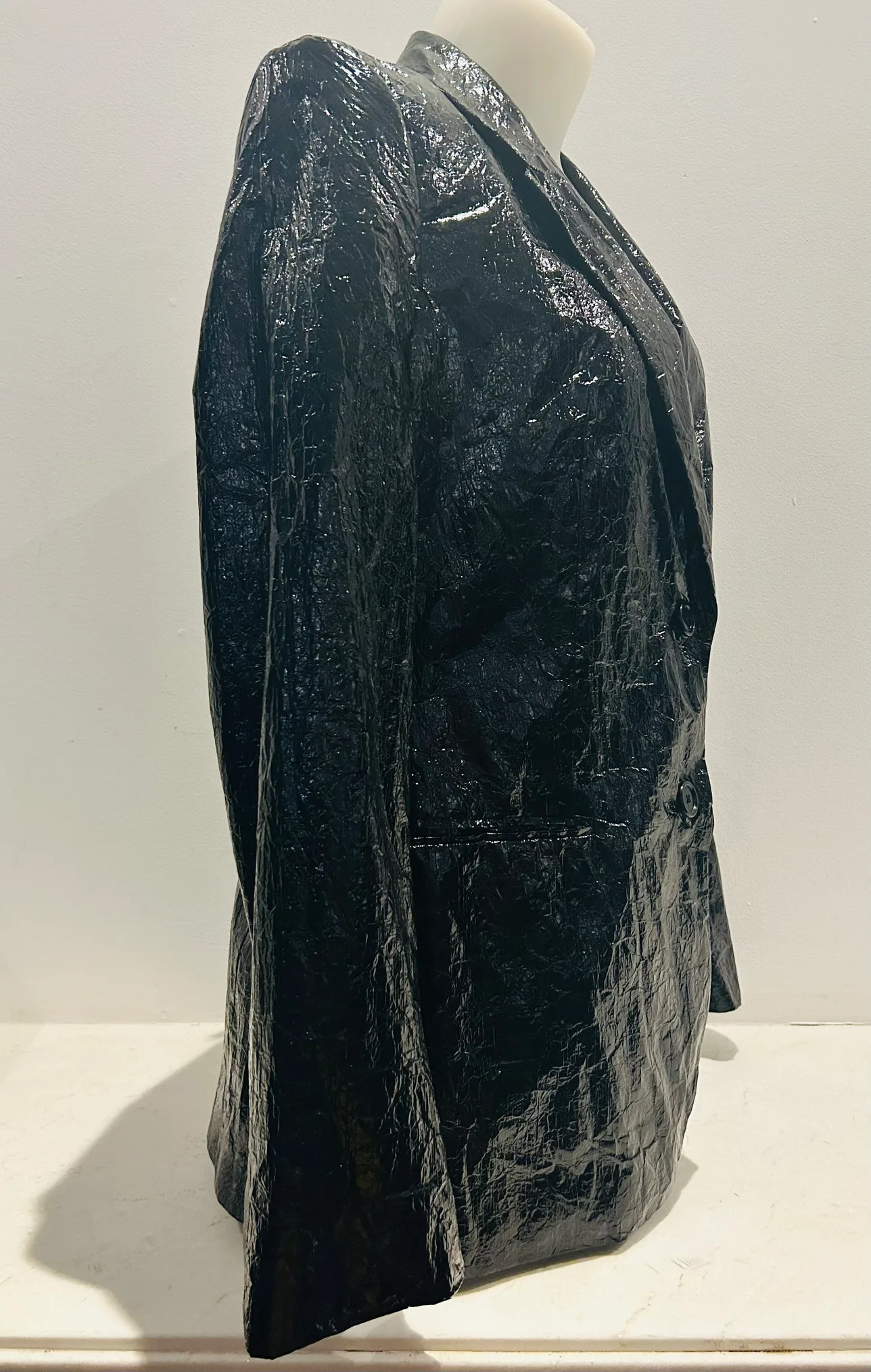 Helmut lang shiny black blazer image indicator(5)