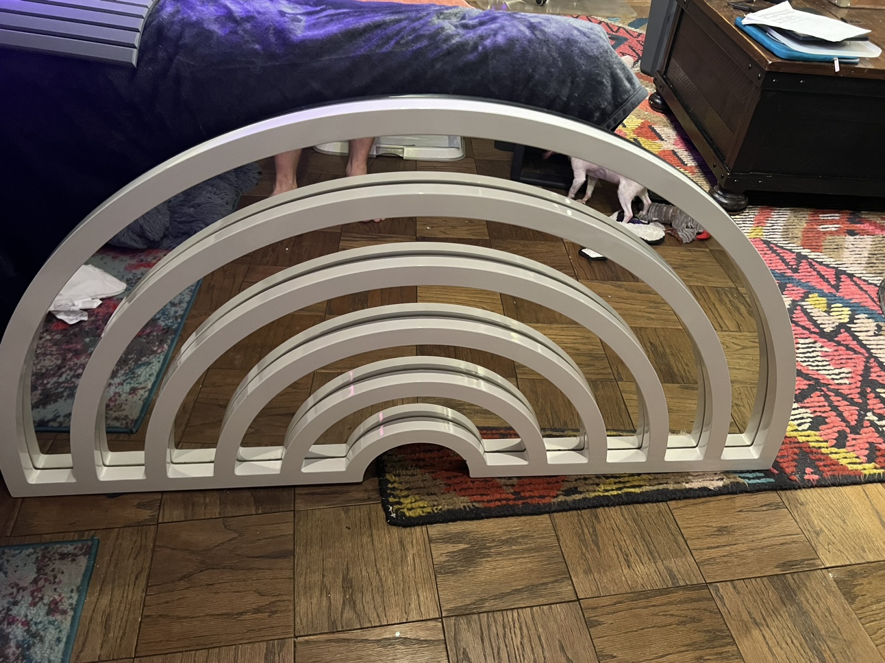 Cb2 white large Rainbow Mirror - photo 3