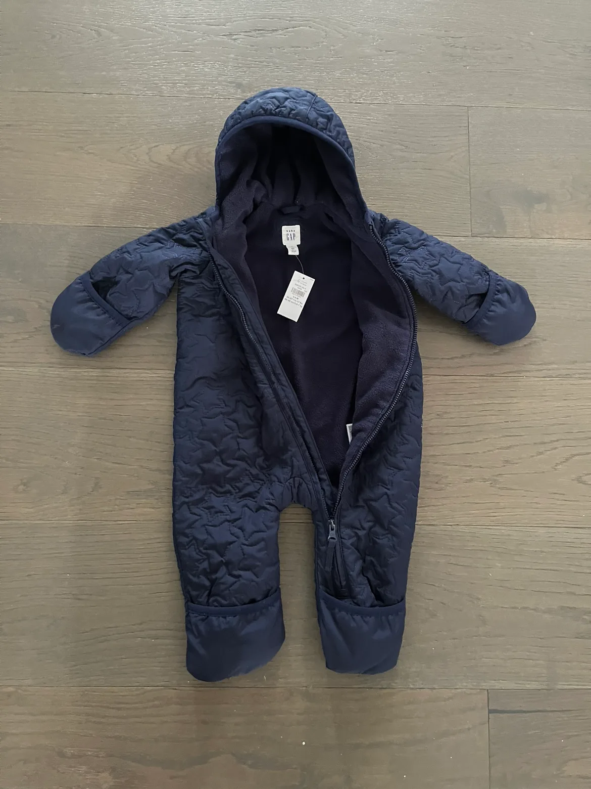 Baby gap navy lightweight snowsuit 3-6M NWT ret $116 image indicator(6)
