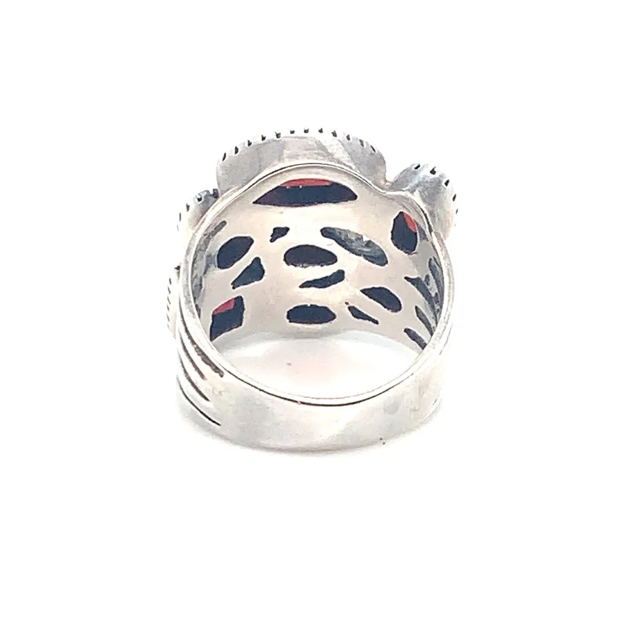 Multi Garnet Sterling Silver Cocktail Ring image indicator(6)