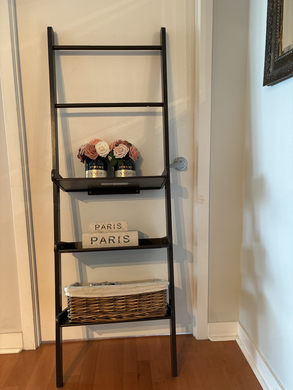 NEW Black Ladder Shelf