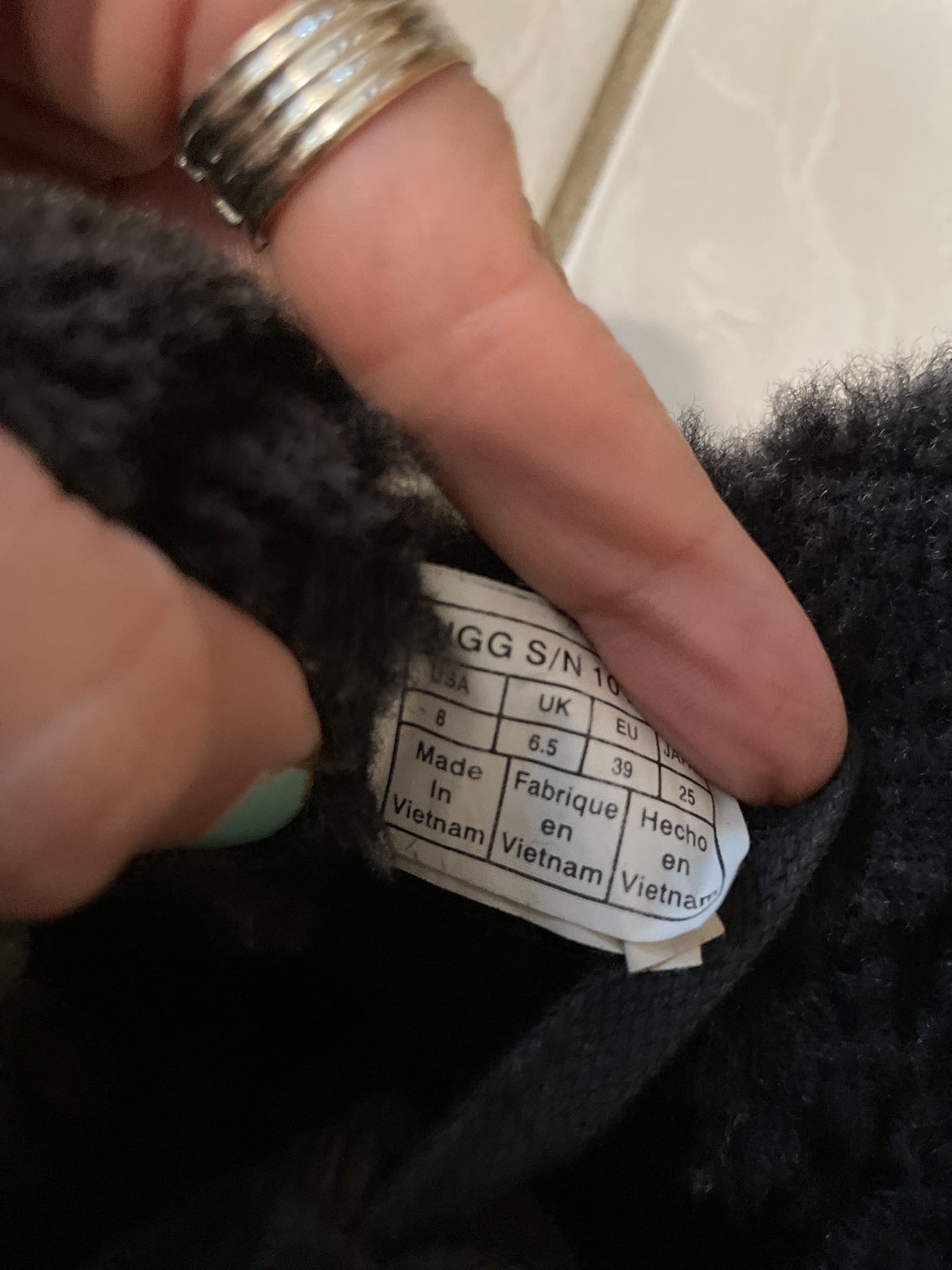 UGG Black High Top Sneakers Size 8 - photo 3