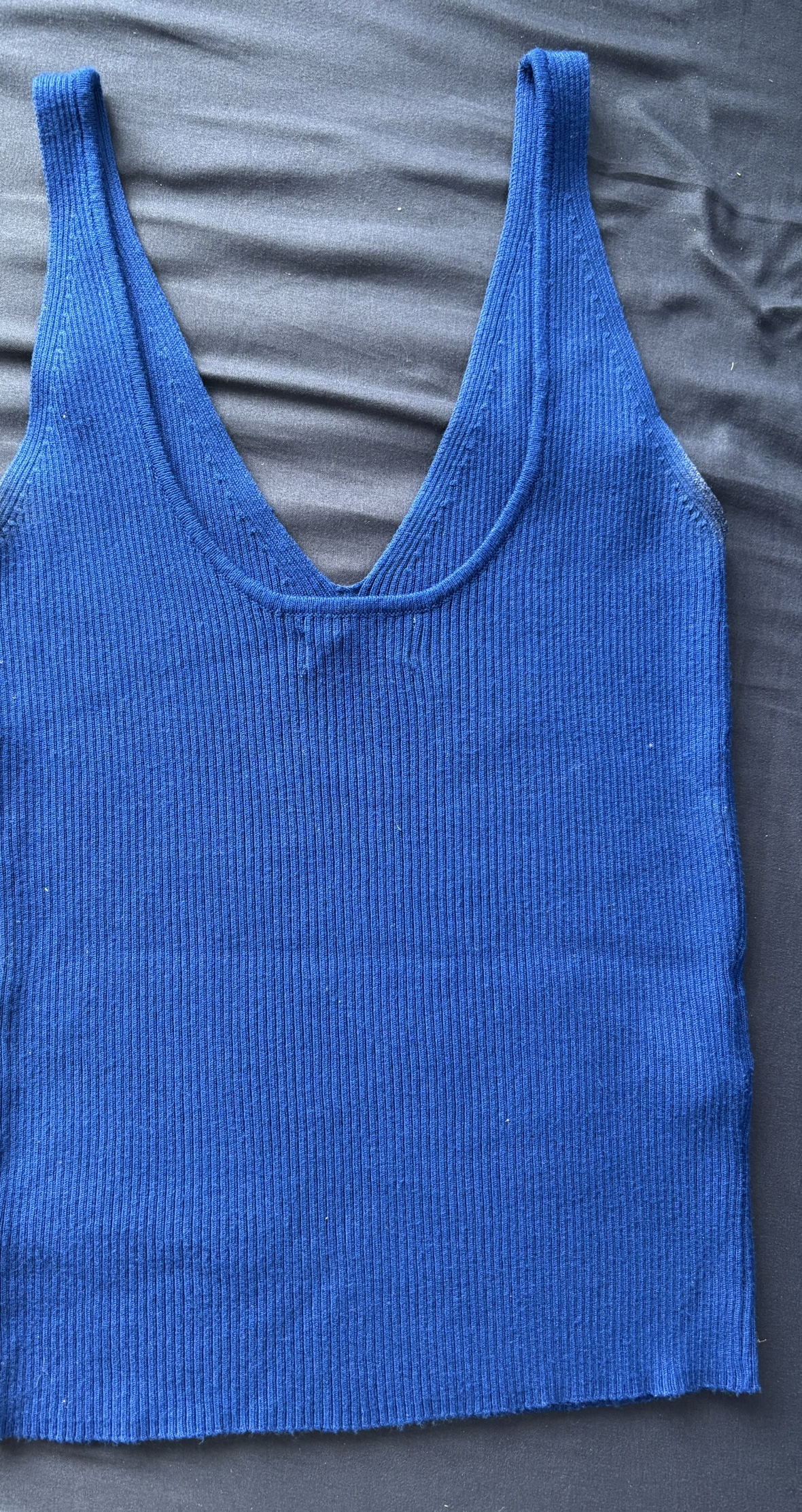 Blue Ribbed Tank Top - photo 2