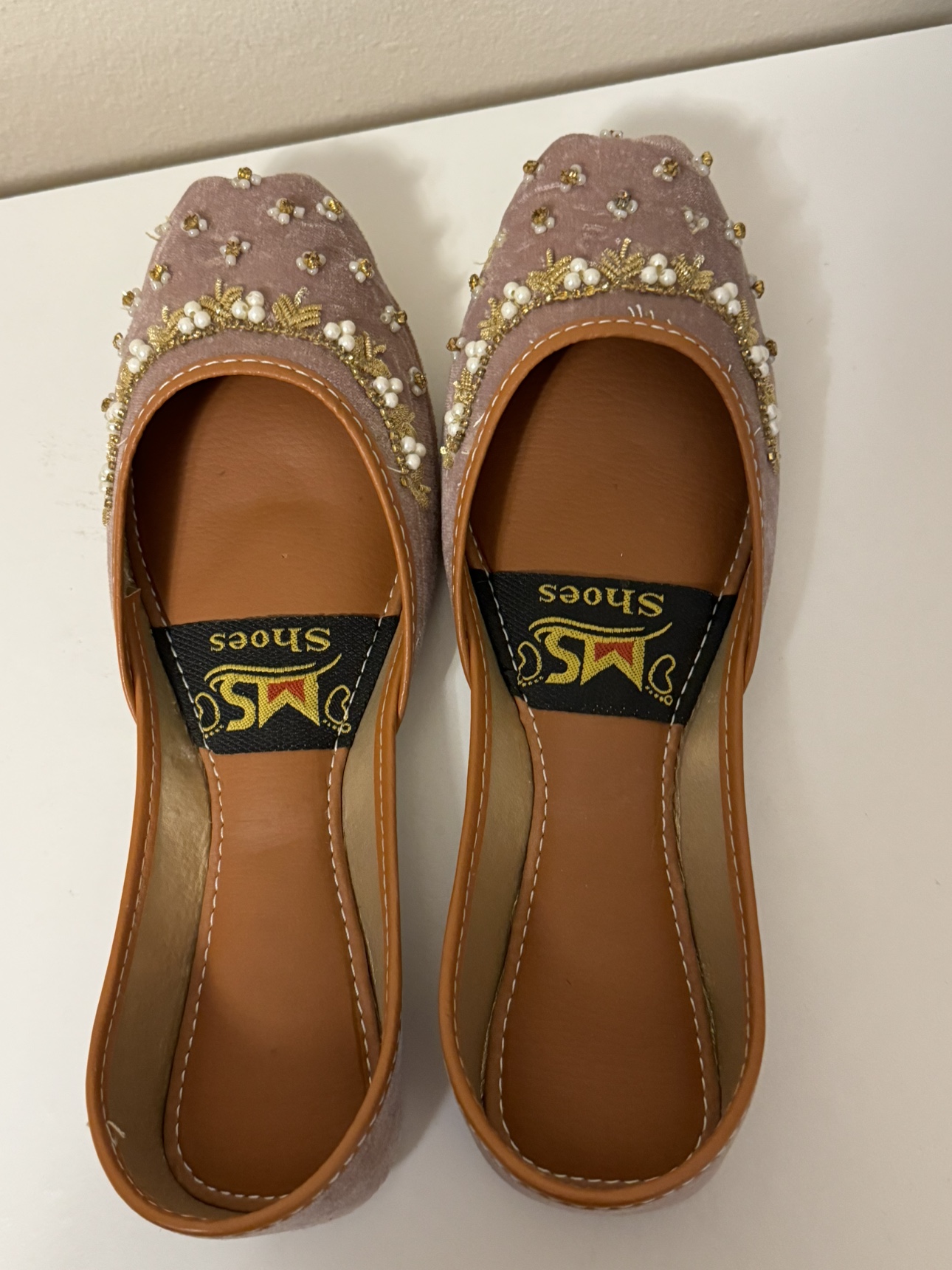 Embroidered Velvet Flats - photo 2