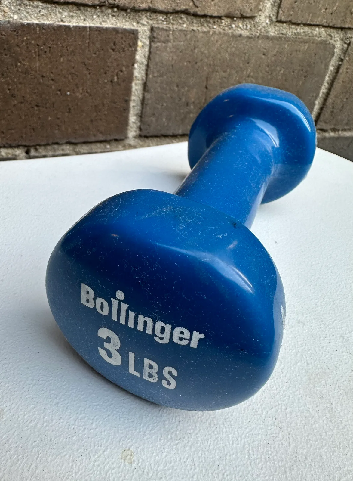 One Bollinger Hand Weight 3 lbs Blue Neoprene #freecycle image indicator(5)