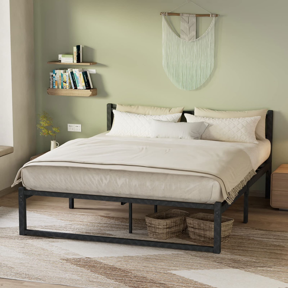 Metal Platform Bed Frame Queen size