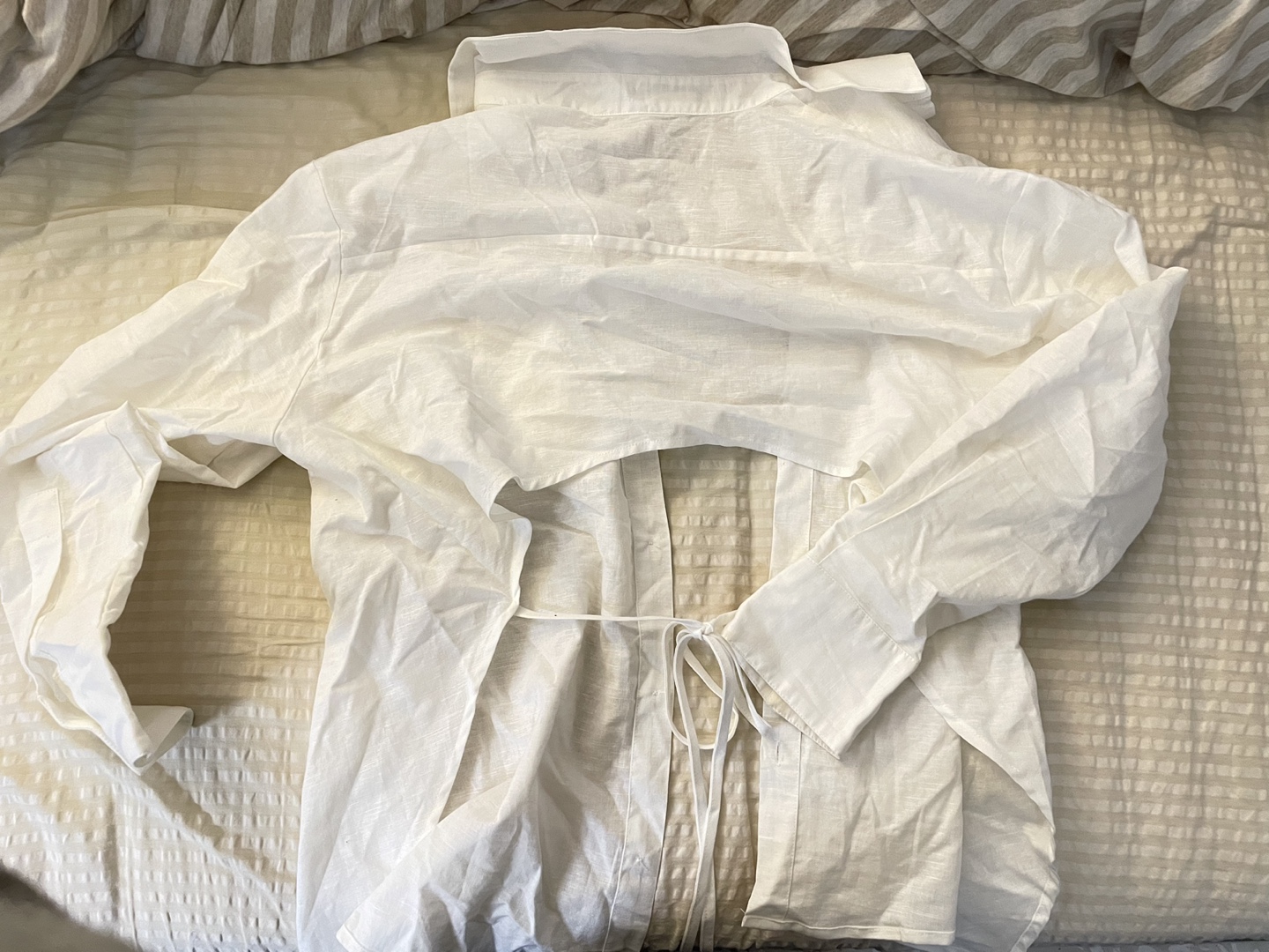 White Long Sleeve Button Up Shirt - photo 5
