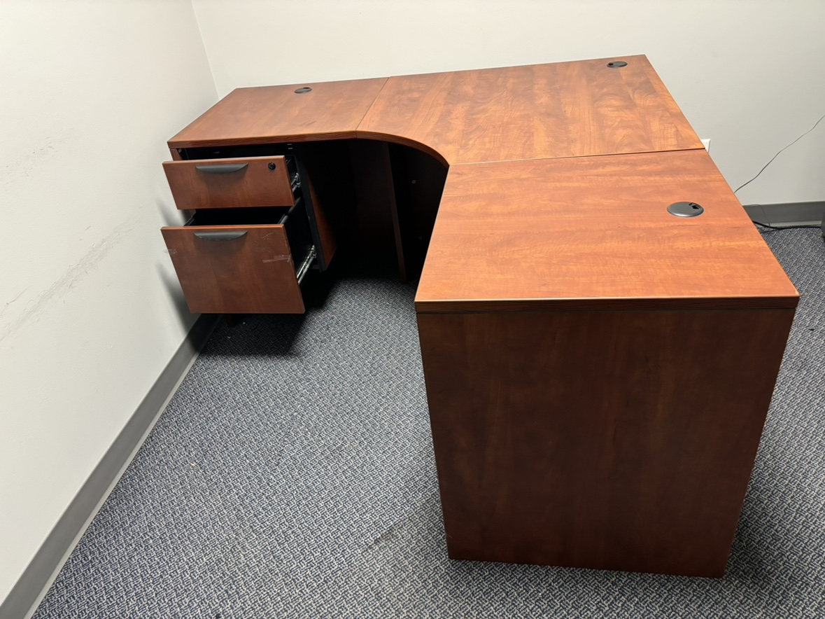 Corner Desk with Two Drawers - Heavy