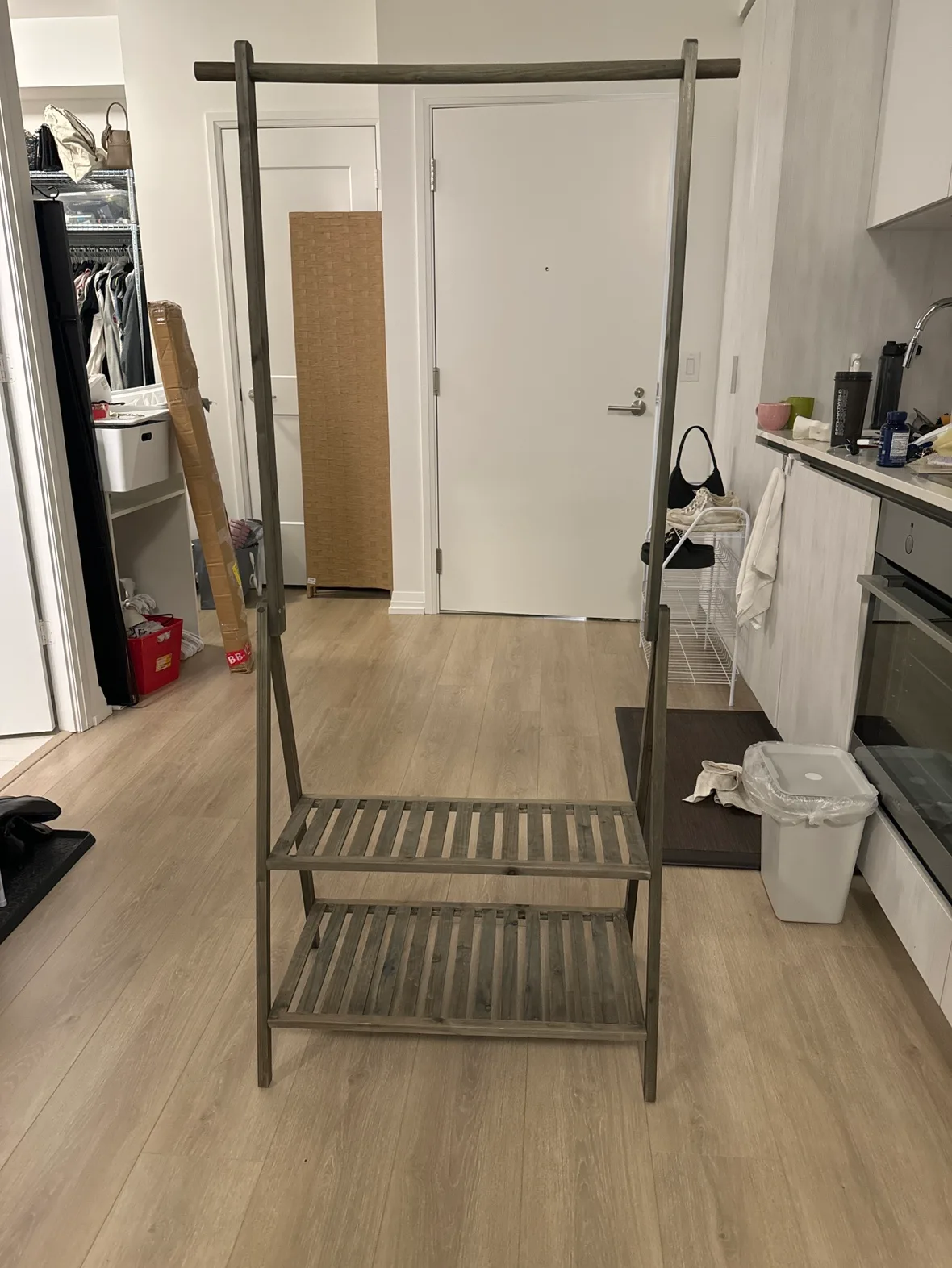 Wooden Clothes Rack thumbnail