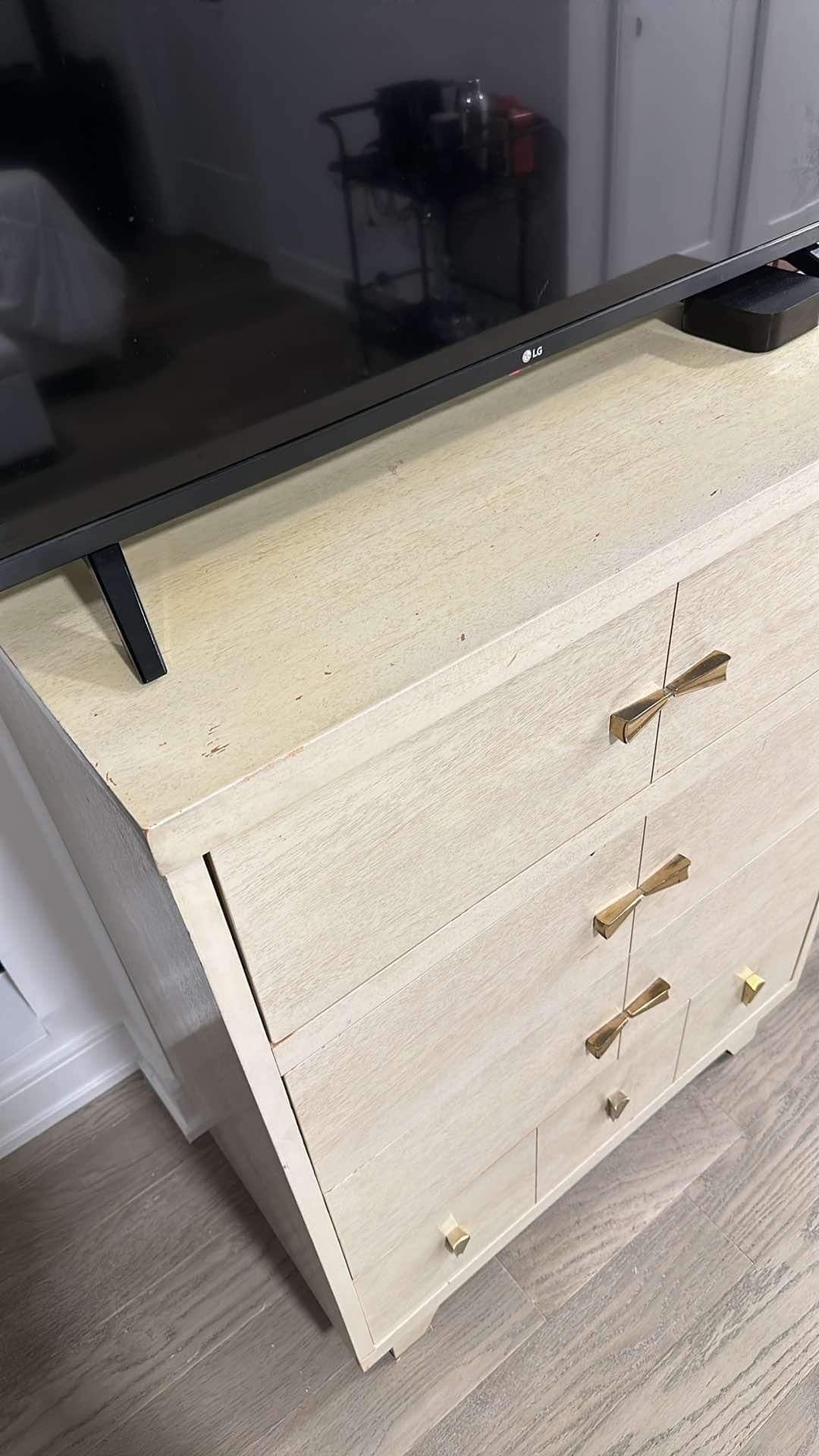 White Dresser with Gold Hardware - photo 4