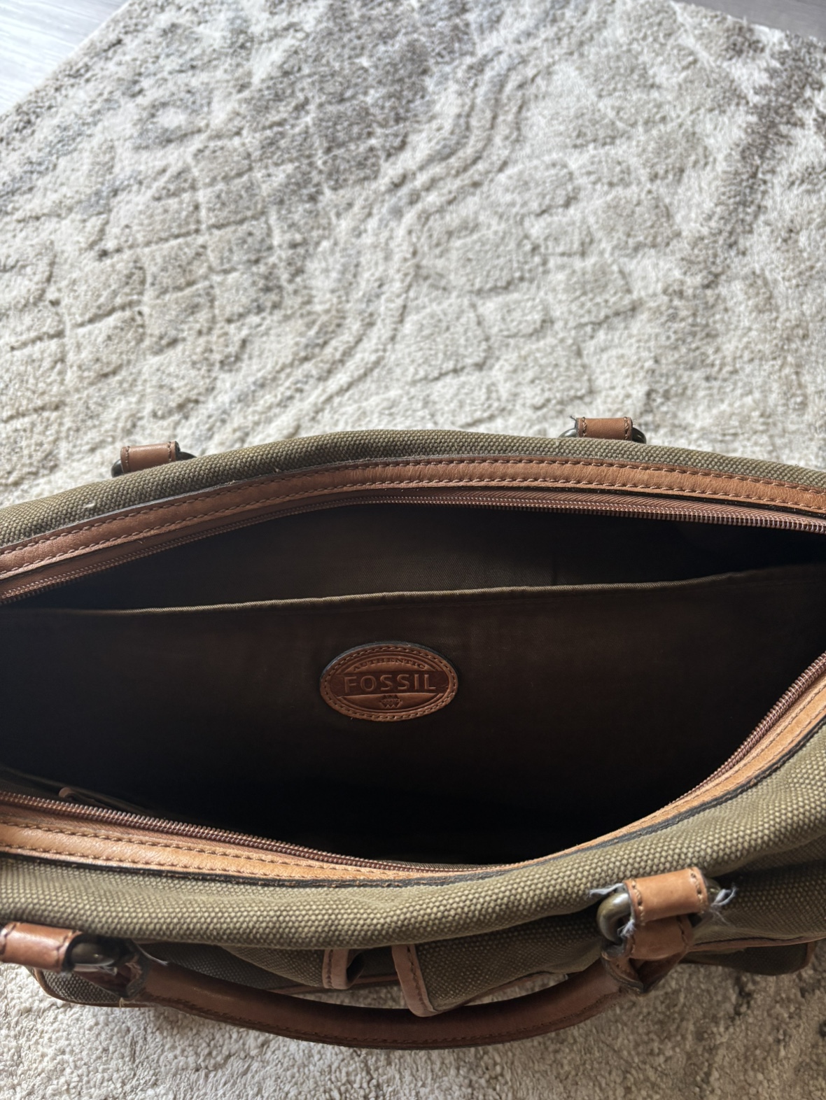 Fossil Green Canvas Laptop/Messenger Bag - photo 2
