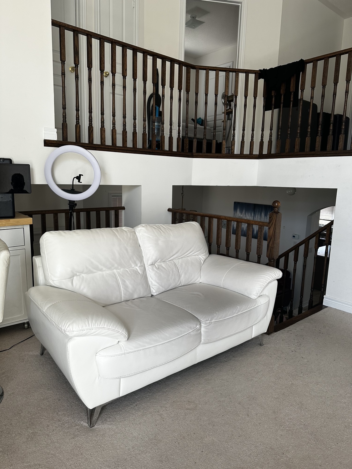 White Leather Sofa