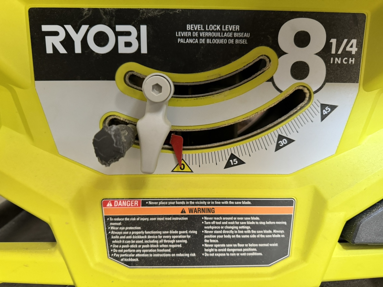 Ryobi Table Saw 8 1/4 inch Blade - photo 2