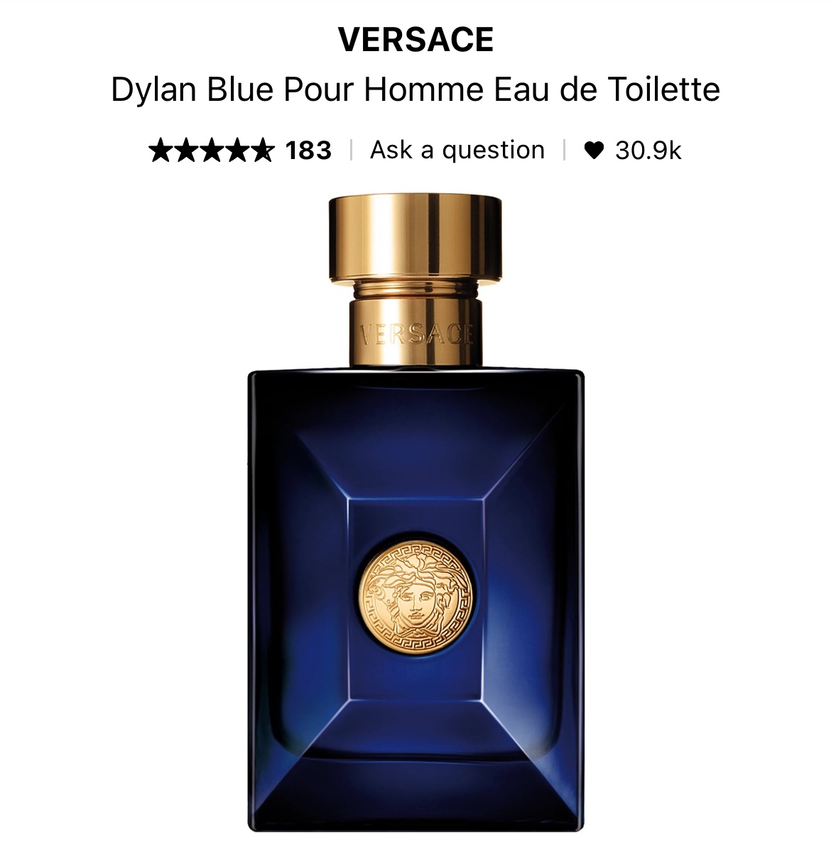 Versace Dylan Blue Pour Homme Eau de Toilette 50ml