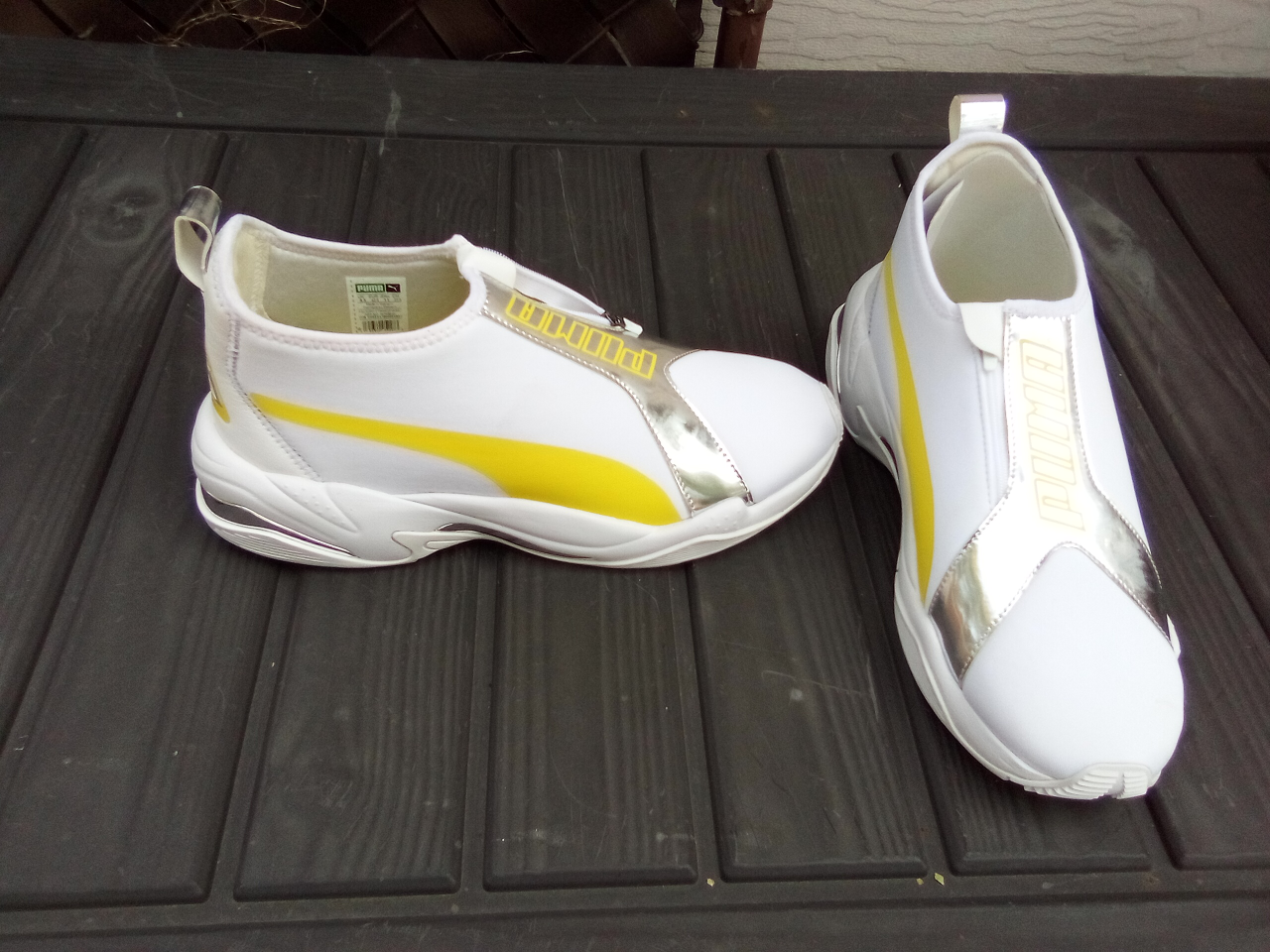 Puma Women's White and Yellow Sneakers - photo 2