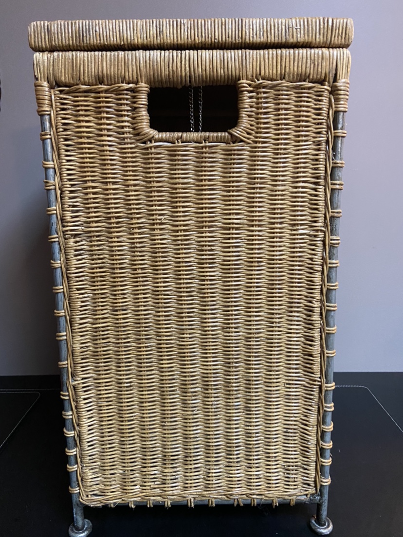 Wicker Storage Basket with Metal Frame - photo 4