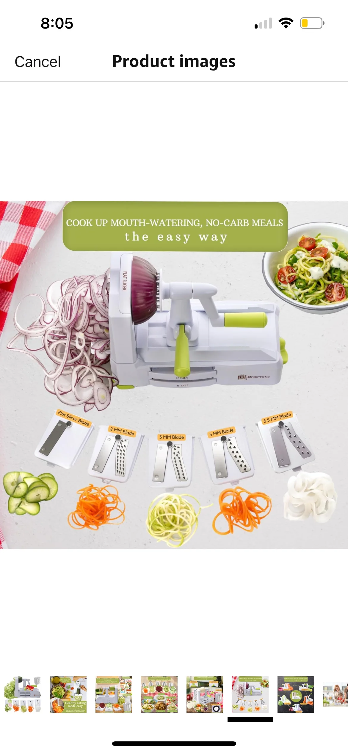 Brieftons 5-Blade Vegetable Spiralizer: Strongest Spiral Slicer image indicator(9)