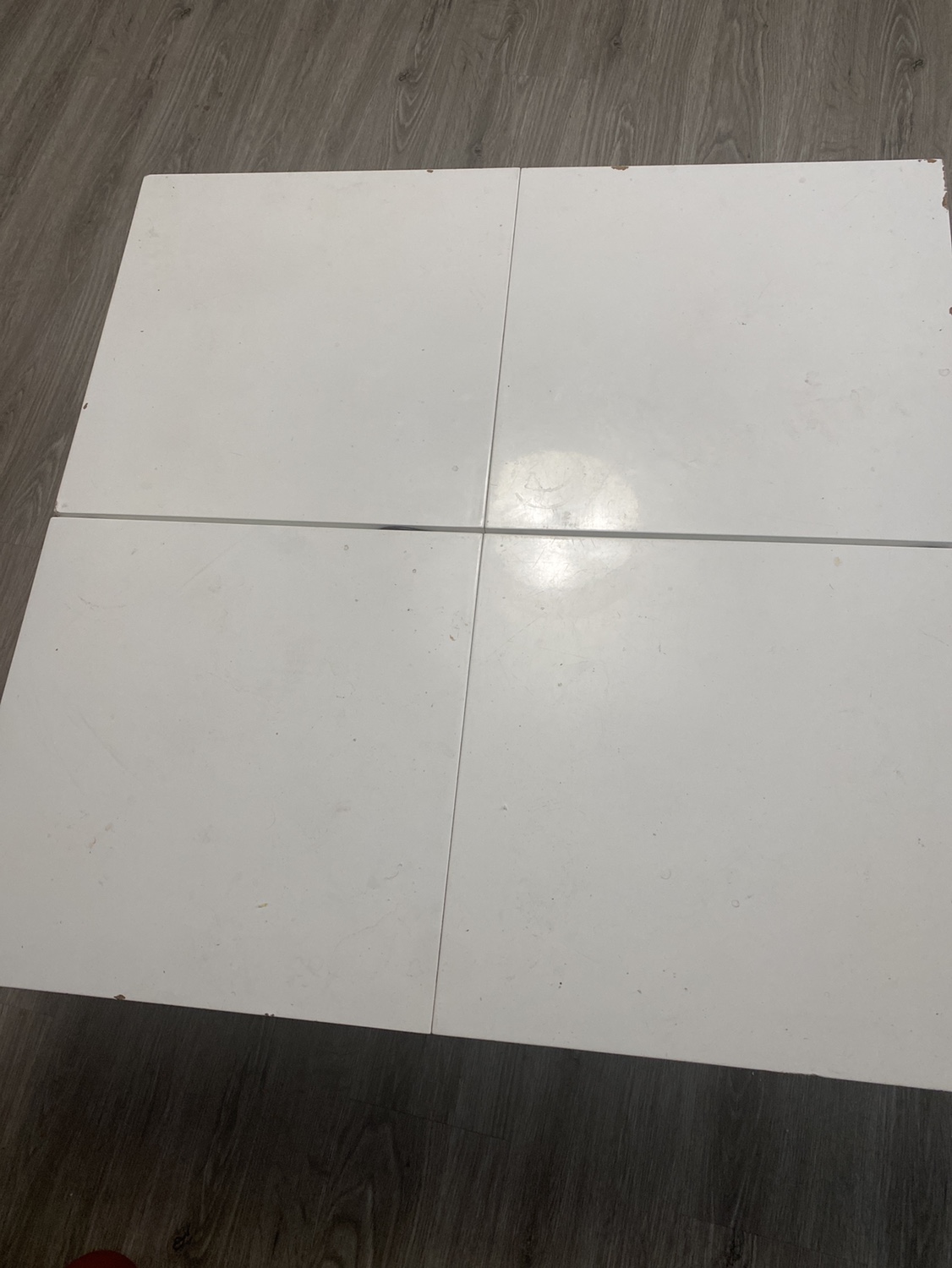 White Coffee Table with storage at the middle