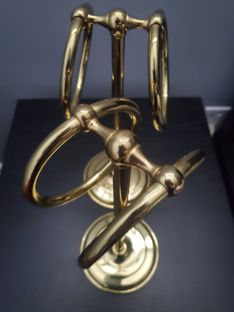 Vintage Brass/Gold Hand Towel Holder Stands