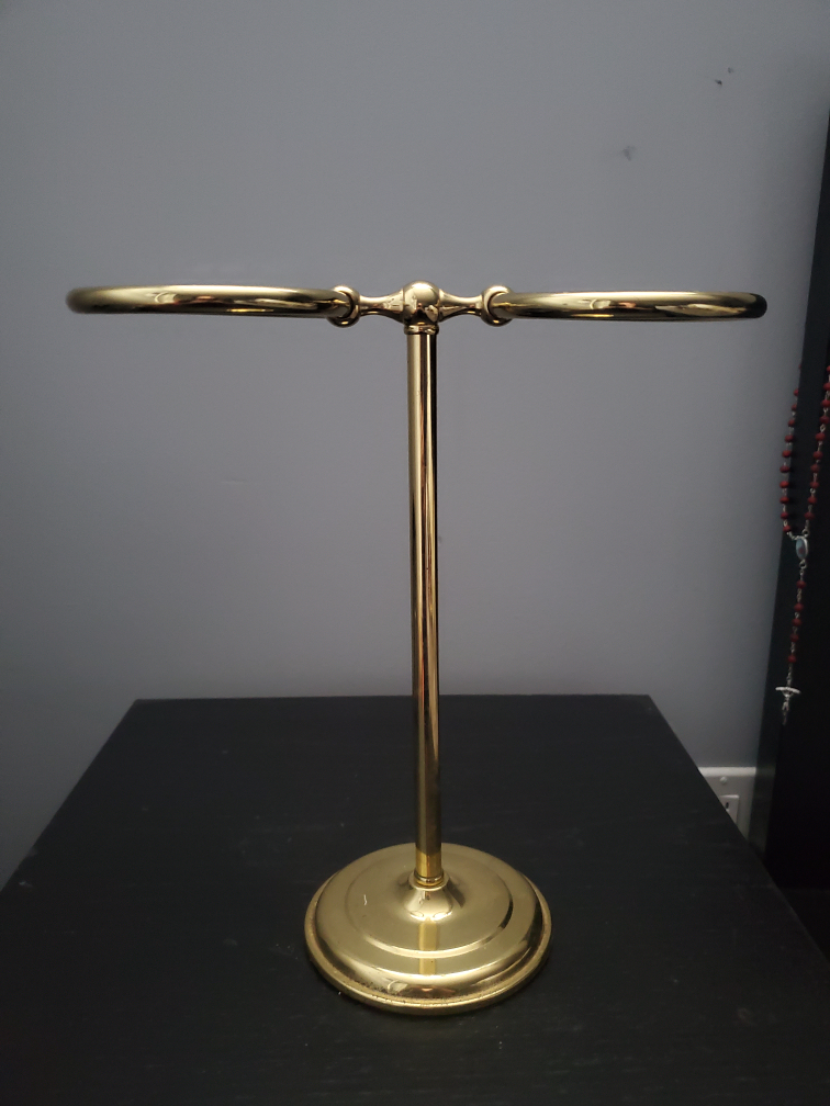 Vintage Brass/Gold Hand Towel Holder Stands - photo 3