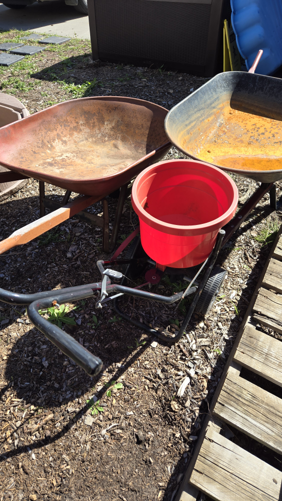 🧡 wheelbarrow, lawn roller, seed spreader 🧡 - photo 4