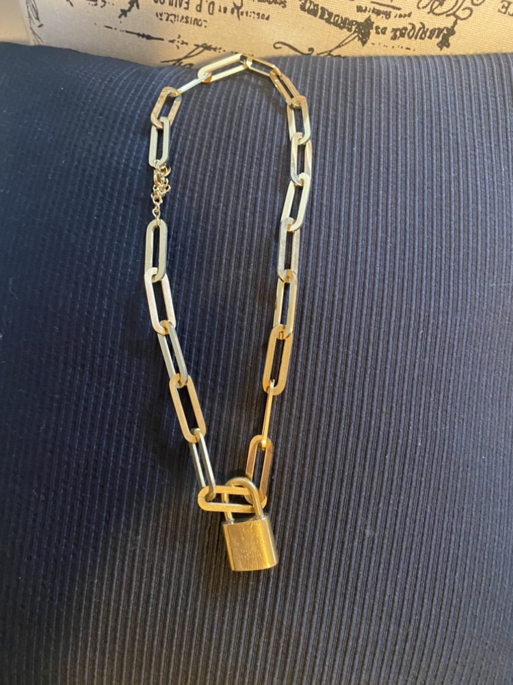 Gold Chain Necklace With Lock - photo 3