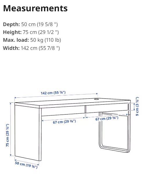 IKEA MICKE White Desk - photo 3