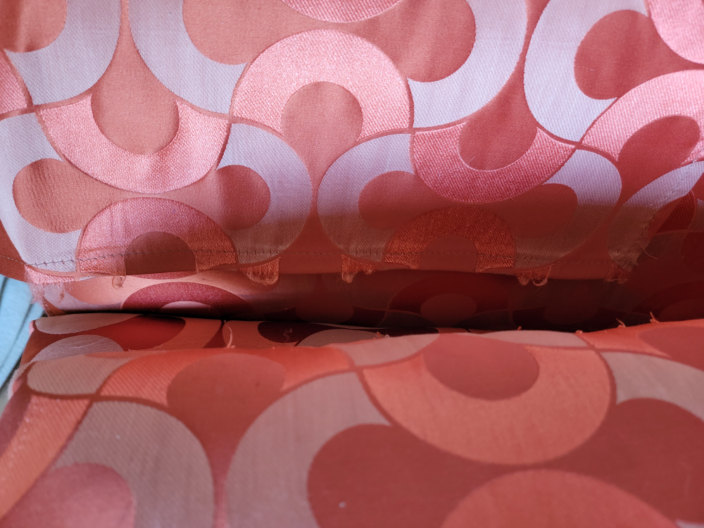 Vintage Orange Silk Love Seats - photo 4