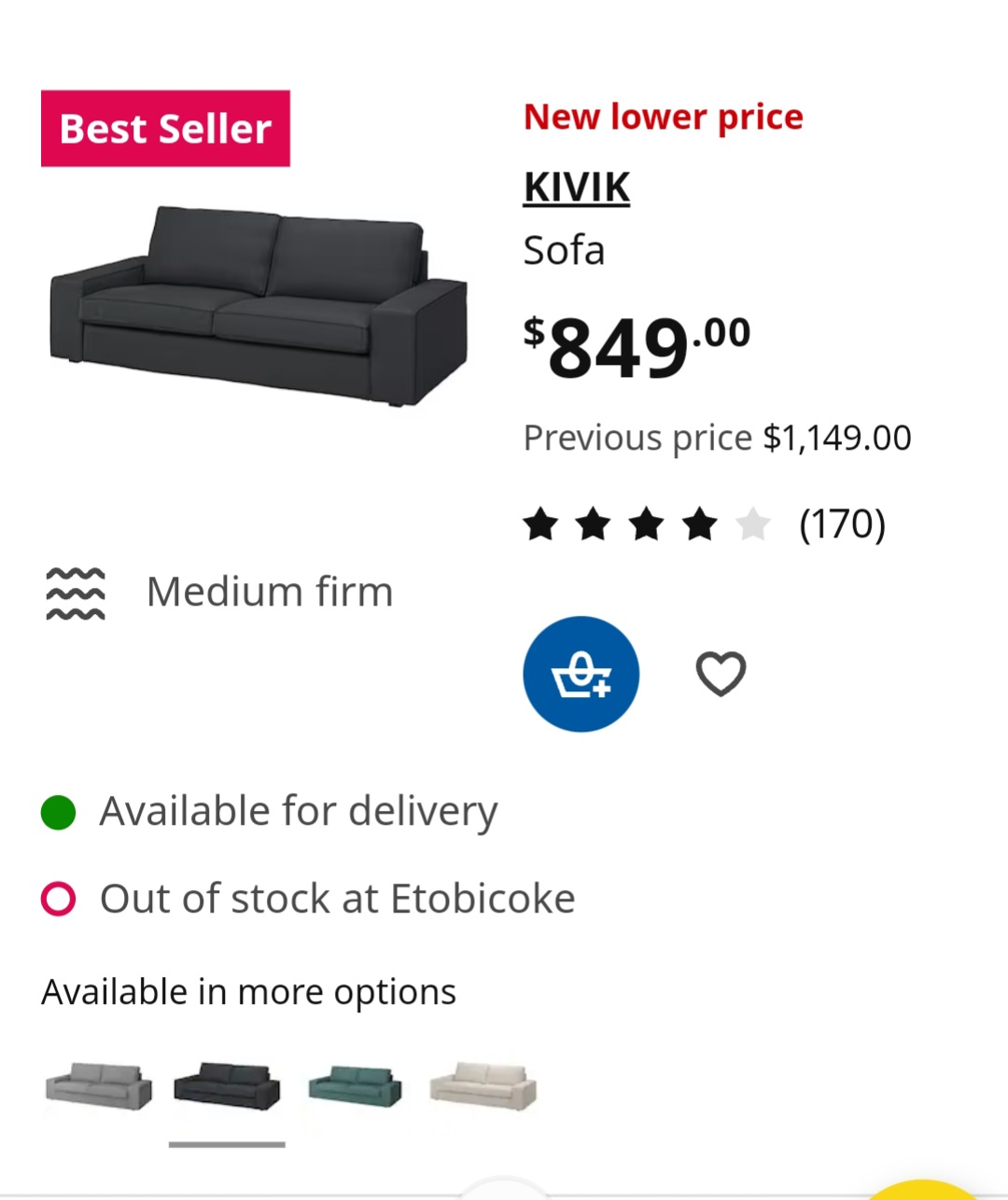 IKEA KIVIK Sofa, Loveseat, and Footstool - photo 3