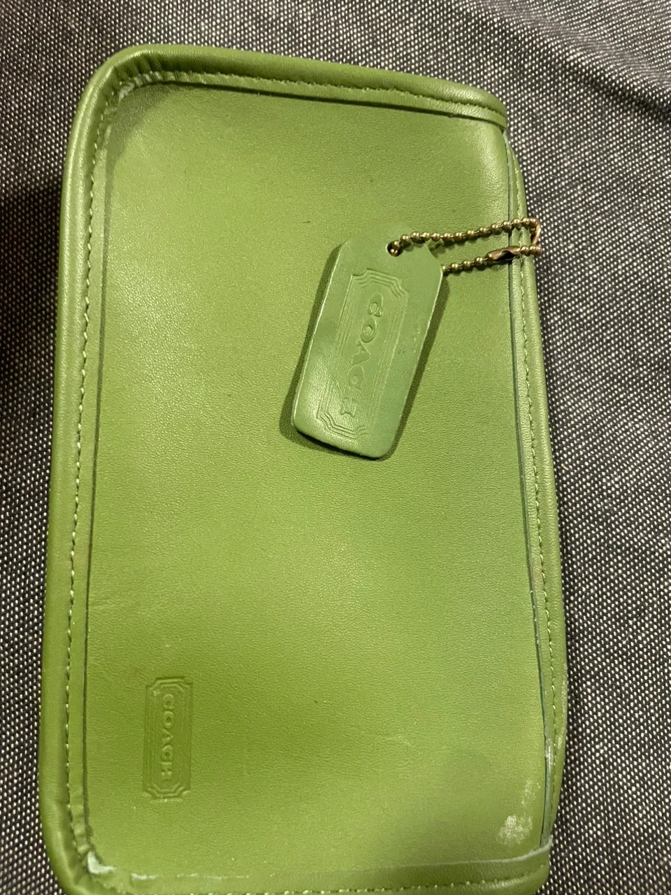 Coach Green Leather Coin Purse thumbnail