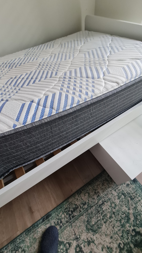 Twin Size Bed Frame with Storage Drawer - photo 2