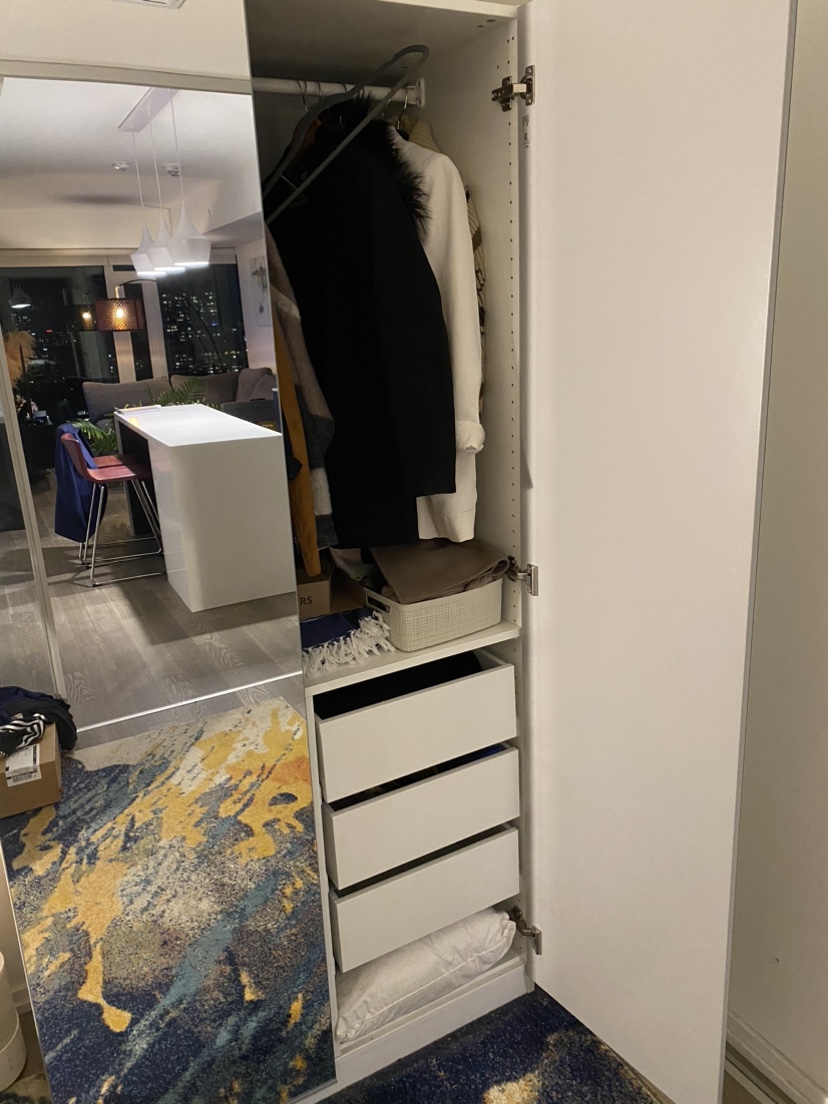 IKEA PAX Wardrobe with mirrored doors - photo 3