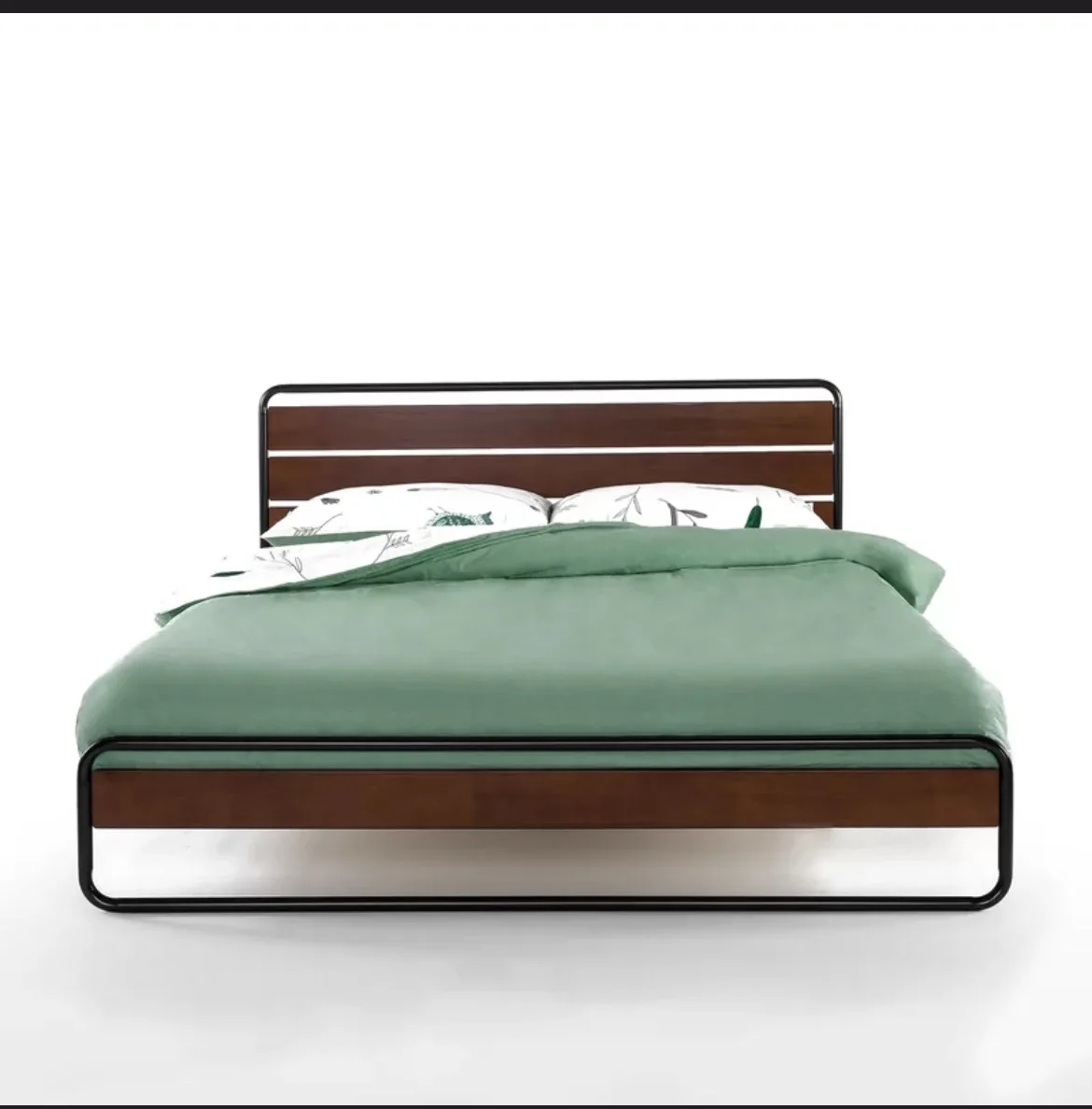 Metal and Wood Bed Frame - moving sale thumbnail