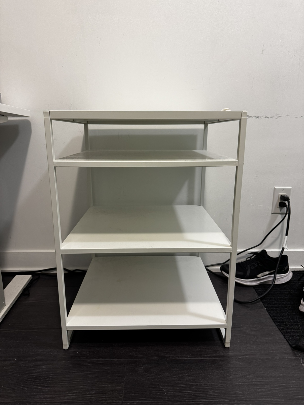 White 4-Shelf Storage Metal Shelf IKEA