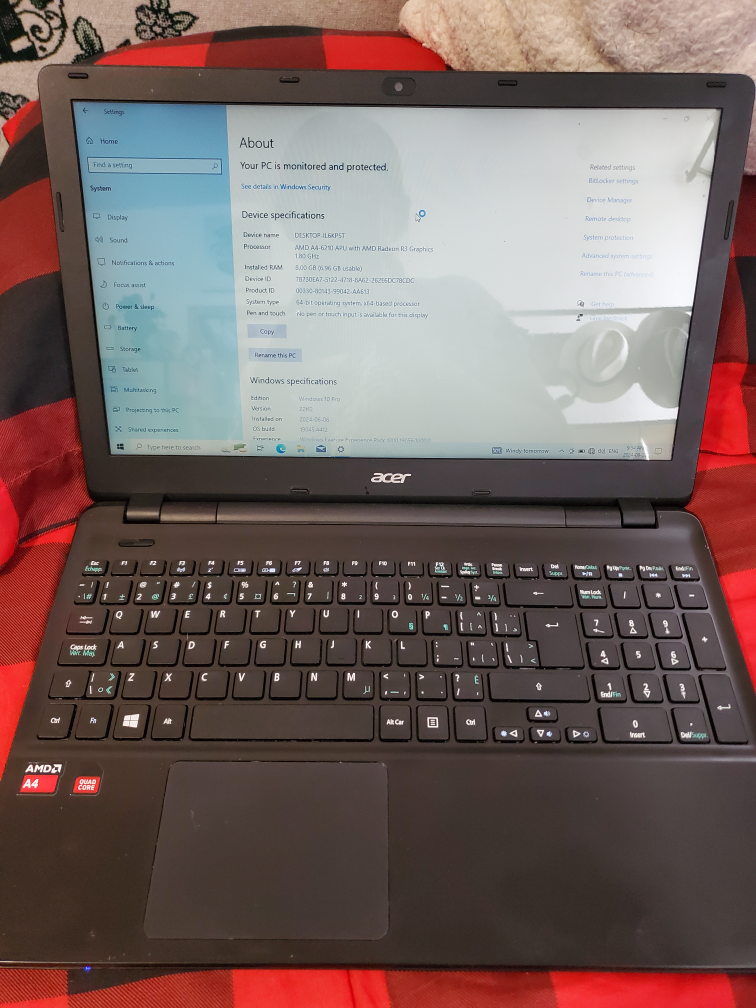 Acer Laptop 8GB RAM