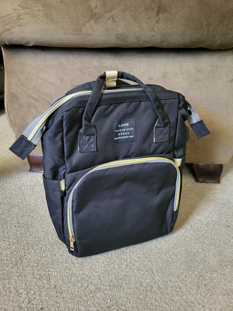 Baby Diaper Bag Backpack NEW unfolds to travel bassinet thumbnail