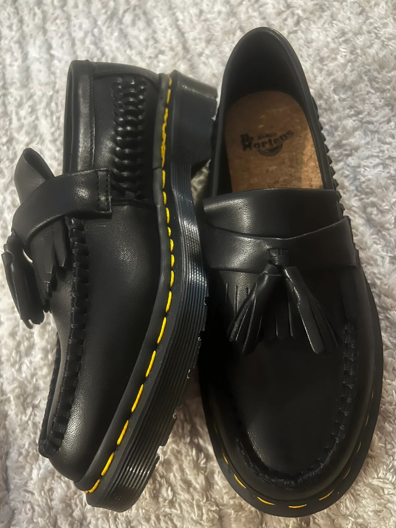 NEW Dr.  Martens Black Leather Tassel Loafers image indicator(2)