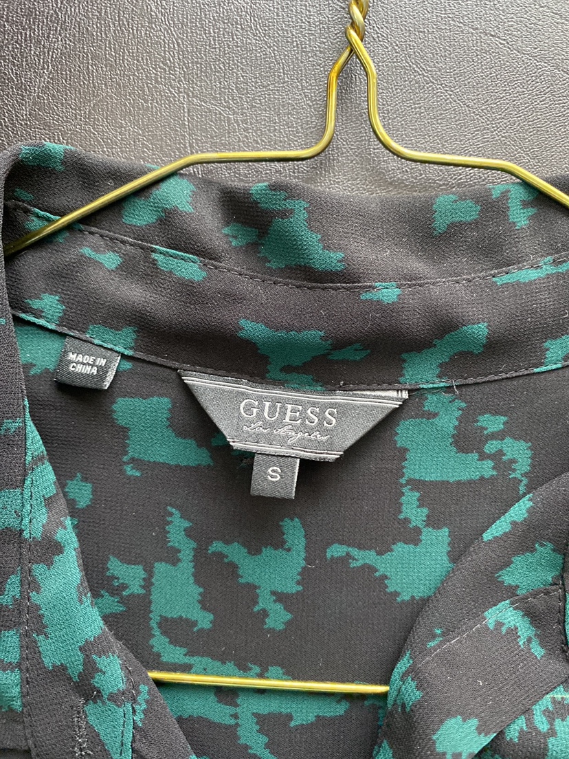 Guess Green & Black Blouse Size Small - photo 3
