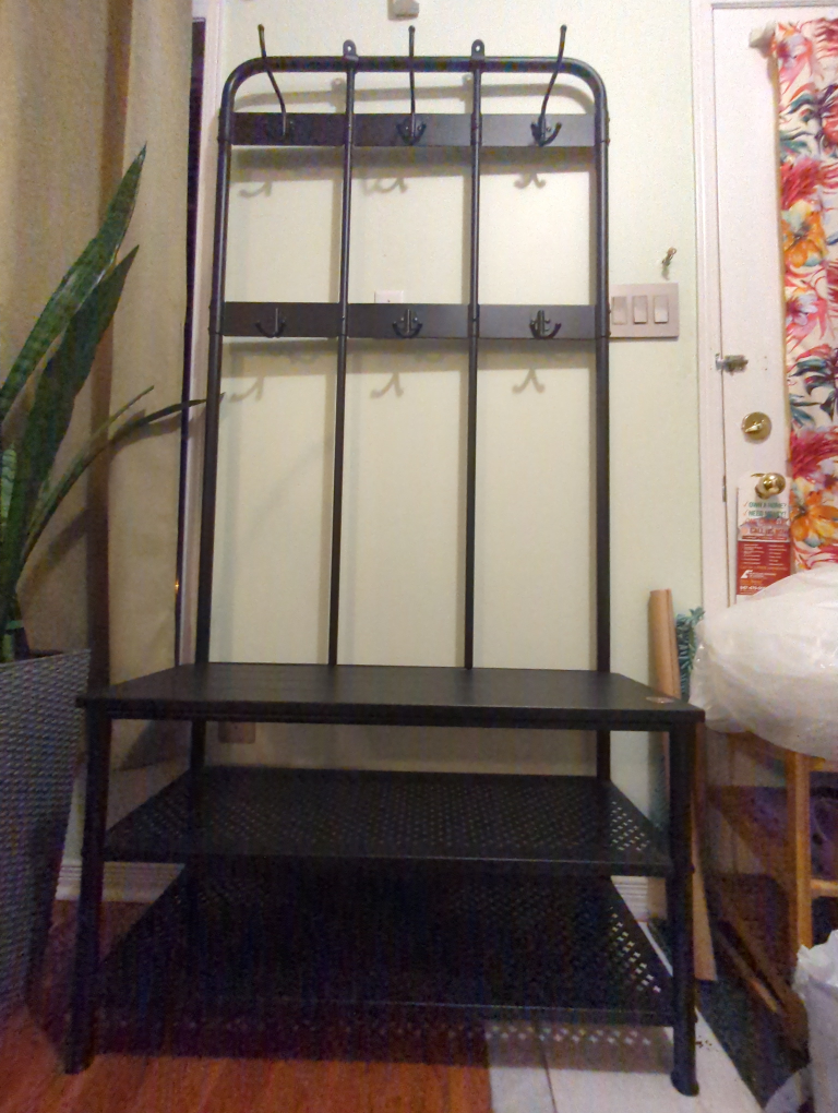 IKEA Coat Rack with Shoe Storage Bench