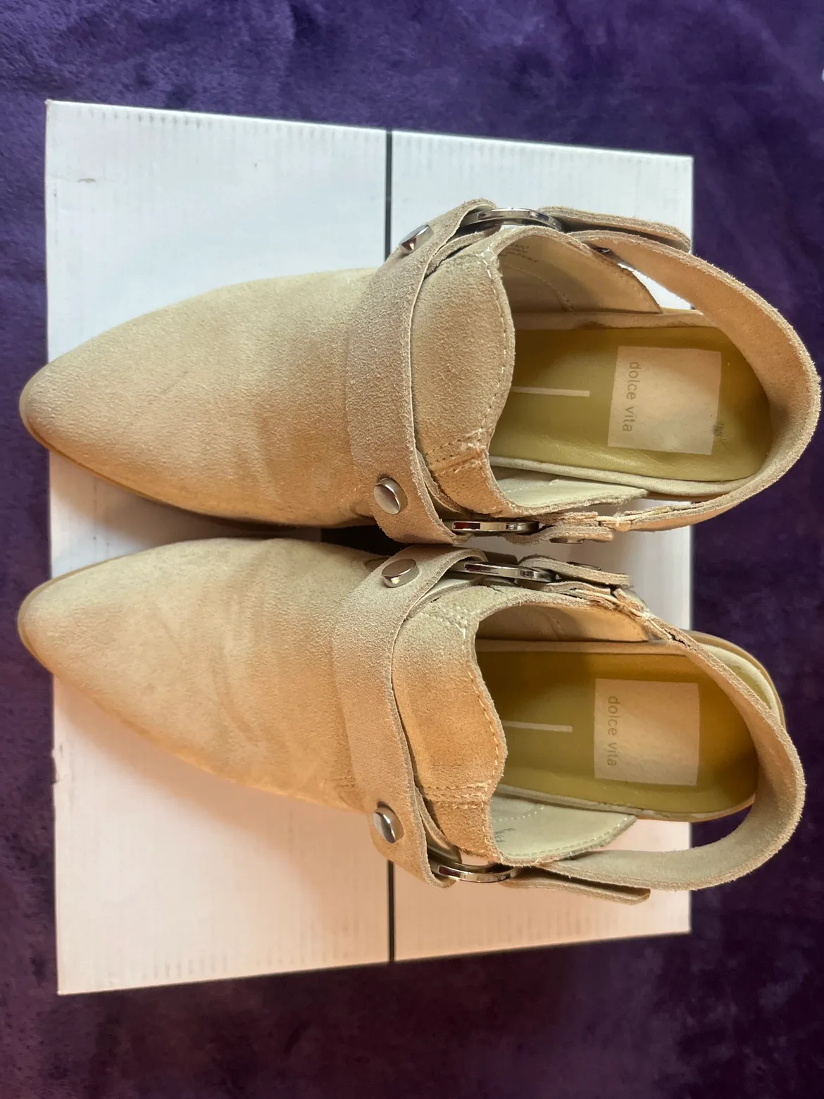Dolce Vita Tan Suede Heels thumbnail
