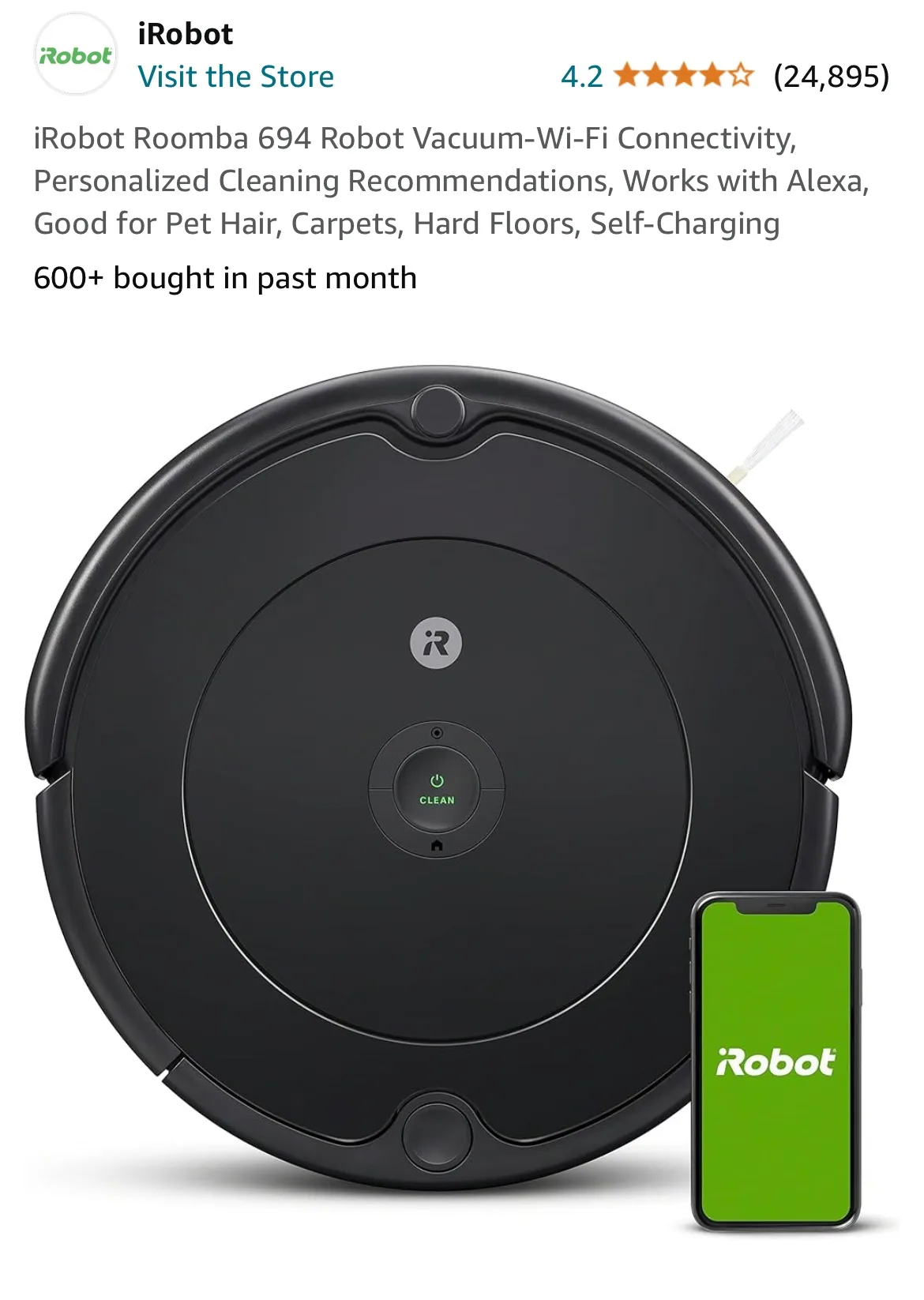 iRobot Roomba 694 Robot Vacuum thumbnail