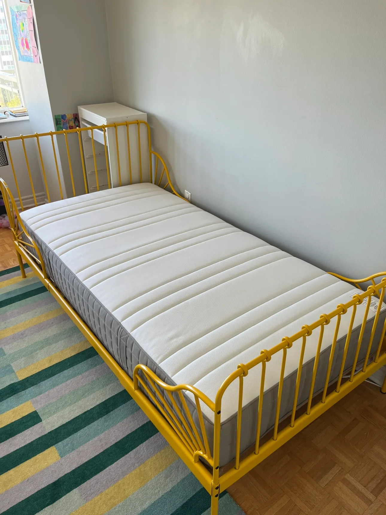 Yellow Metal Bed Frame image indicator(2)