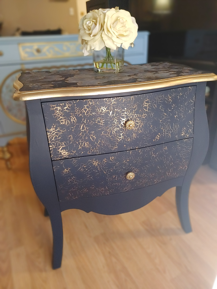 Navy blue and Gold Nightstand - photo 3