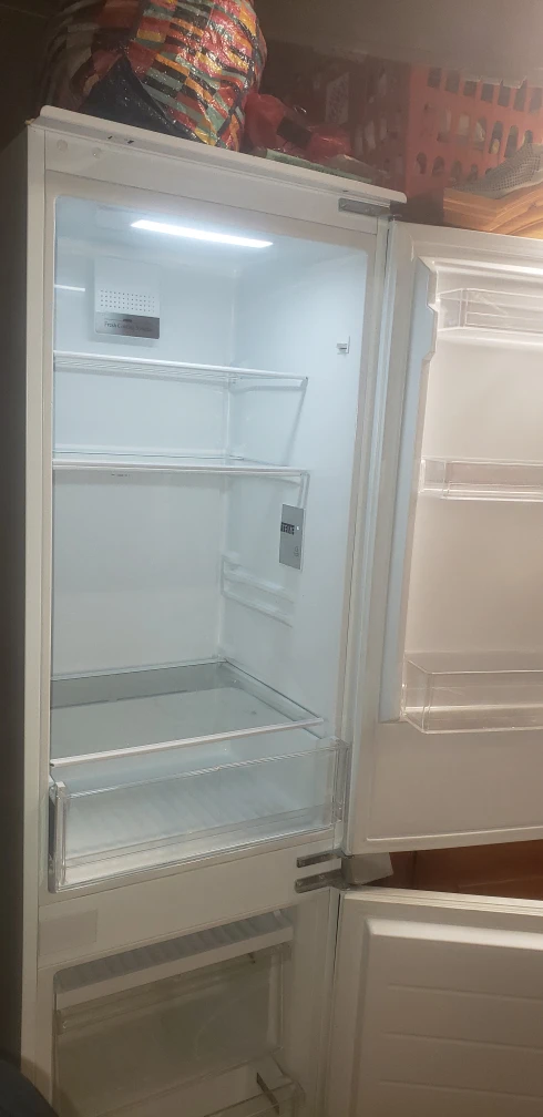 22" wide 22"deep 70"high.  fridge freezer