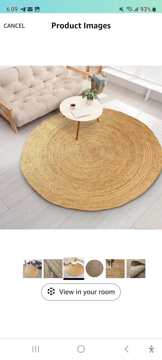 Brand new 4 feet round handcrafted  jute accent rug. - photo 3